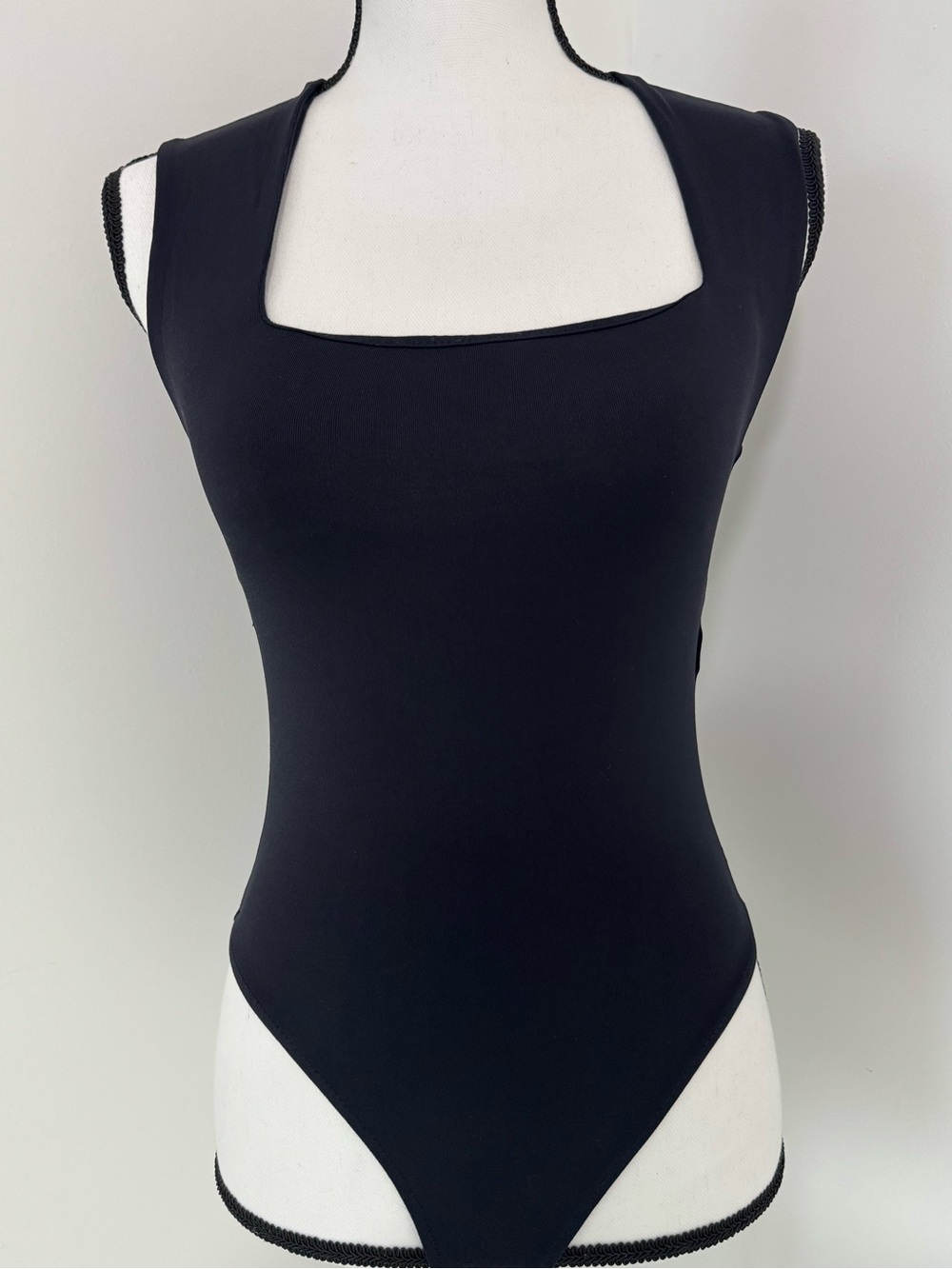 Zara Black Square Neck Sleeveless Bodysuit Size S